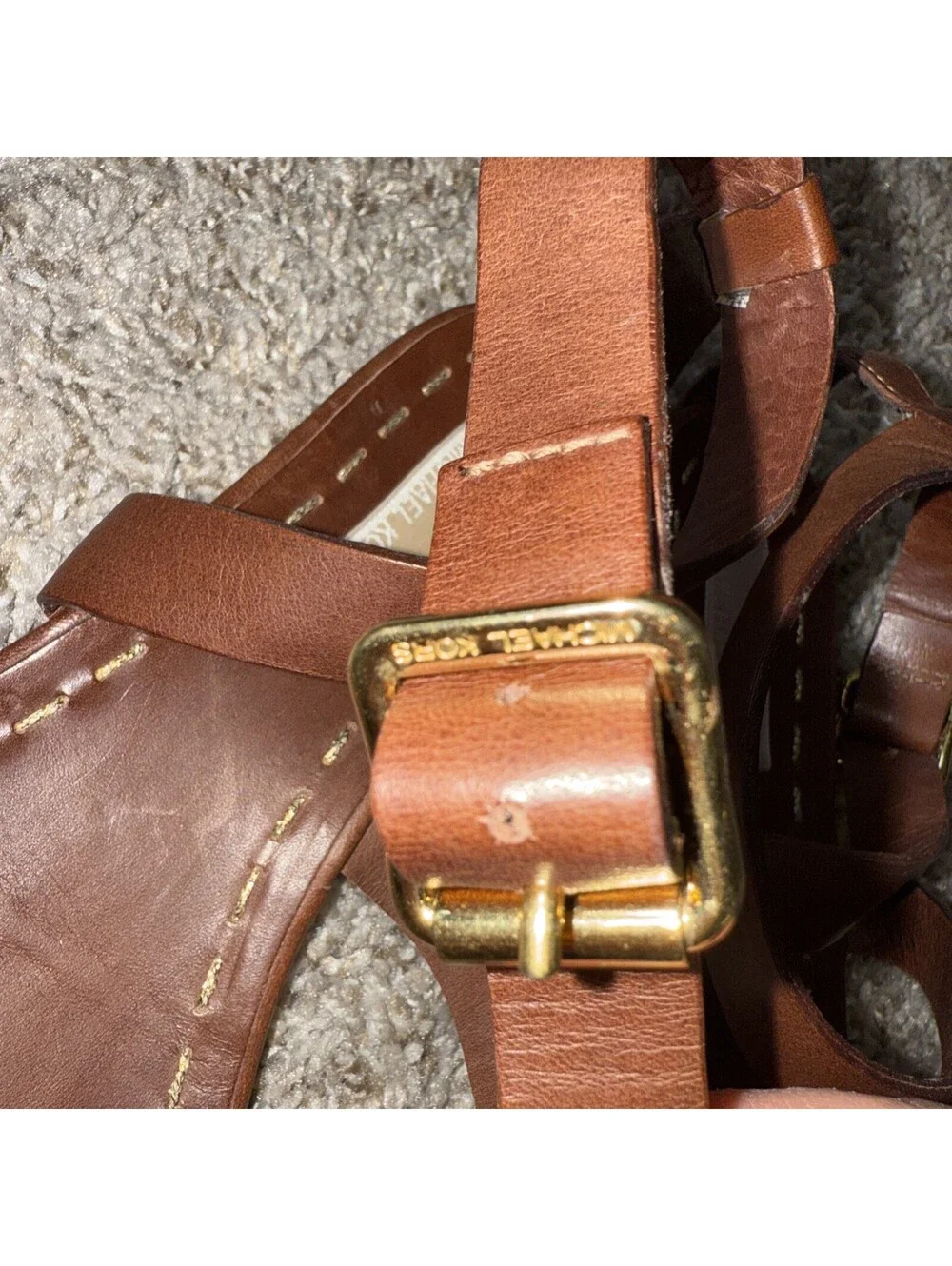 Michael Kors Brown Leather Gladiator